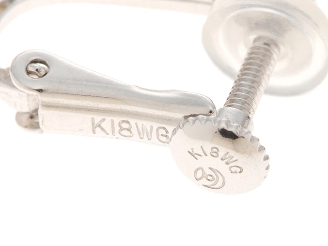 TASAKI タサキ イヤリング K18WG パール 約2.5g【431】2120000326387