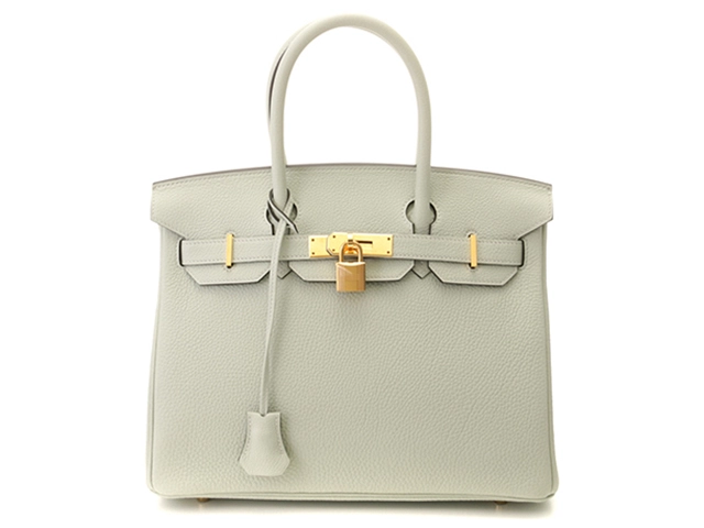HERMES　エルメス　ハンドバッグ　バーキン30　グリネヴェ　トゴ　ゴールド金具　B刻印　2120000326936【432】