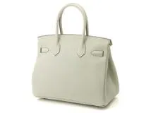 HERMES　エルメス　ハンドバッグ　バーキン30　グリネヴェ　トゴ　ゴールド金具　B刻印　2120000326936【432】