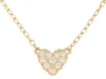 AHKAH アーカー ハートパヴェ ネックレス K18 ゴールド