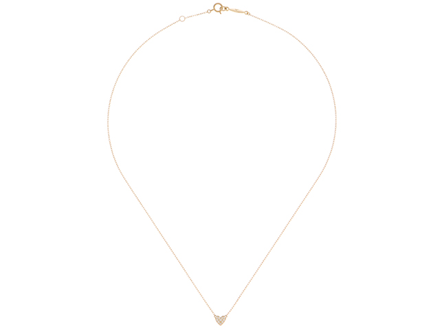 AHKAH アーカー ハートパヴェ ネックレス K18 ゴールド ダイヤモンド