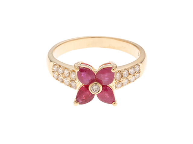 JEWELRY ノンブランドジュエリー リング 14号 K18/ルビー1.00ct