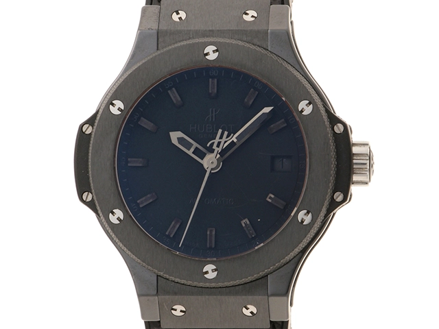 Hublot 自動巻き 腕時計 ブラックレザー 38 ファッション Hublot 自動巻き 腕時計 ブラックレザー