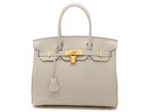 HERMES　エルメス　バーキン30　 グリスパール　トゴ　ゴールド金具　U刻印【431】2120000328633