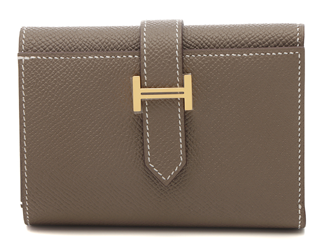 Hermès エルメス ベアンコンパクト エトゥープ ヴォーエプソン