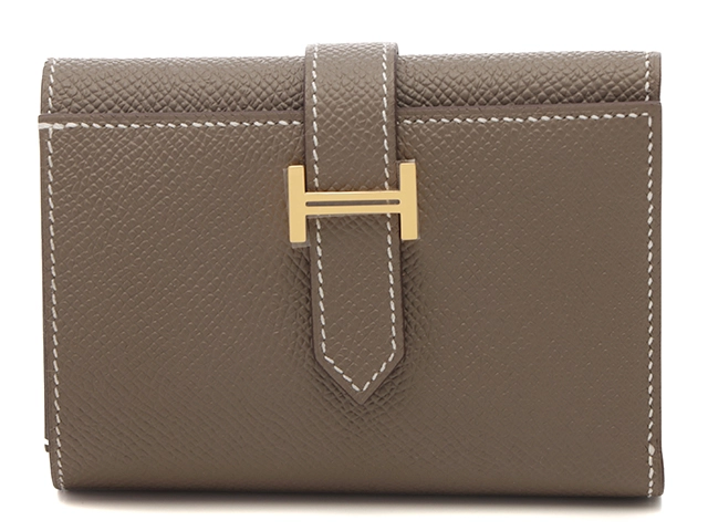 美品❣️HERMES エルメス ベアン エプソン　ターコイズ　ゴールド　　H23 美品❣️HERMES エルメス ベアン エプソン ターコイズ ゴールド