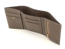 Hermès　エルメス　ベアンコンパクト　エトゥープ　ヴォーエプソン　ゴールド金具　W刻印　2024年頃製造　【471】L