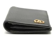 GUCCI グッチ ダブルG・二つ折ZIP長財布 ブラックレザー 428740  