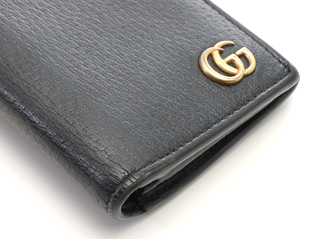 GUCCI グッチ ダブルG・二つ折ZIP長財布 ブラックレザー 428740  