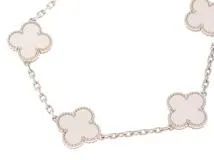 Van Cleef & Arpels　ヴァン クリーフ&アーペル　ヴィンテージアルハンブラ  　ブレスレット　旧型　K18WG　白蝶貝  　12.3g  　2120000329524【432】