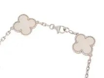 Van Cleef & Arpels　ヴァン クリーフ&アーペル　ヴィンテージアルハンブラ  　ブレスレット　旧型　K18WG　白蝶貝  　12.3g  　2120000329524【432】