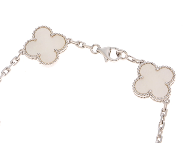Van Cleef & Arpels　ヴァン クリーフ&アーペル　ヴィンテージアルハンブラ  　ブレスレット　旧型　K18WG　白蝶貝  　12.3g  　2120000329524【432】