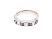 JEWELRY　ノンブランドジュエリー　貴金属・宝石　リング　プラチナ900　サファイア　ダイヤモンド　約7.1g　約11号
