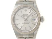 K番2002年日本正規品 ROLEX ロレックス 腕時計  デイトジャスト26 79174 K18ホワイトゴールド/ステンレスシルバー文字盤 自動巻き【472】SJ