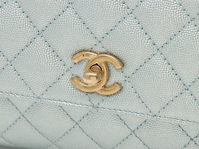 ◆正規品◆CHANEL シャネル　キャビアスキンマトラッセココマークブルーグレー 2120000331695_01.jpg