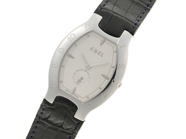 EBEL エベル レディース クオーツ リシン 90124313564 ホワイト文字盤 SS/ミッドナイトブルークロコベルト【472】HK