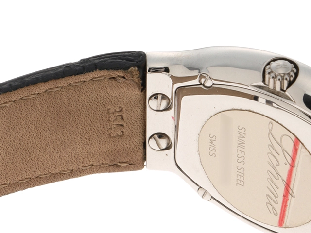 EBEL エベル レディース クオーツ リシン 90124313564 ホワイト文字盤 SS/ミッドナイトブルークロコベルト【472】HK