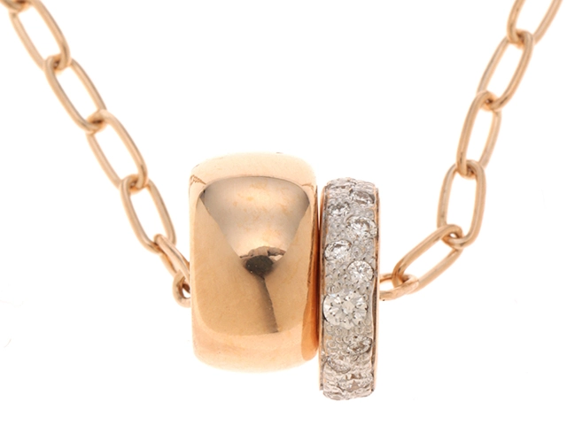 Ponnelleto イコニカネックレス　k18PG ポメラートK18PGイコニカダイヤモンドネックレス Ponnelleto イコニカ