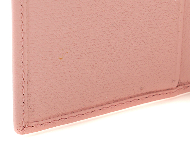 CHANEL シャネル ココボタン Wホック財布 ピンク/GP レザー【431】 の