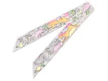 HERMES エルメス スカーフ ツイリー MILLE ET UN LAPINS グリスパール  