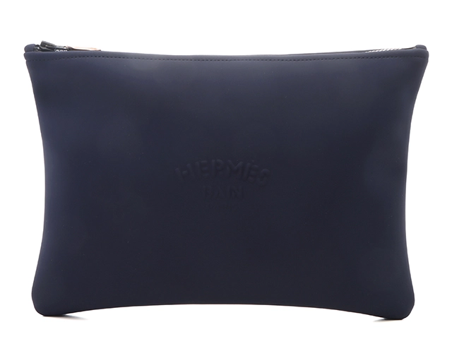 HERMES エルメス クラッチバッグ ネオバンGM ナイロン ネイビー