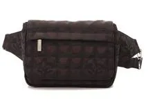CHANEL シャネル ニュートラベルラインウエストバッグ ダーク