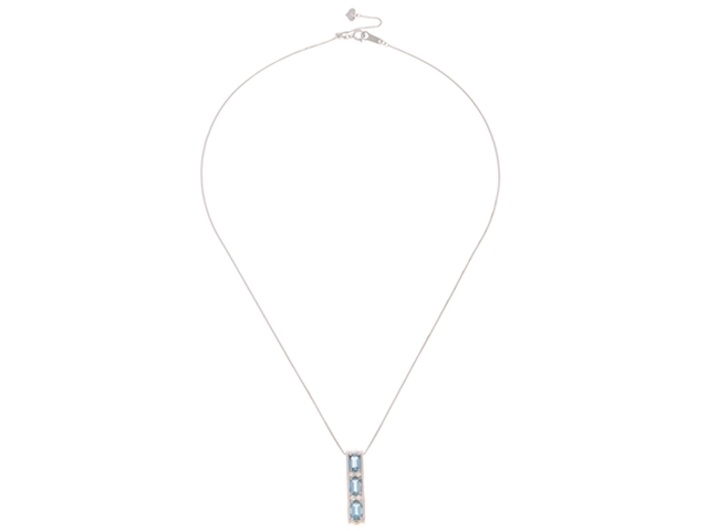 JEWELRY　ジュエリー　ネックレス　K18　ホワイトゴールド　ブルートパーズ1.56ct　ダイヤモンド0.13ct　約6.2g　2120000334245【207】
