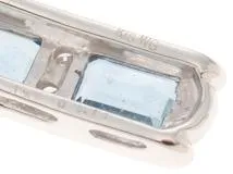 JEWELRY　ジュエリー　ネックレス　K18　ホワイトゴールド　ブルートパーズ1.56ct　ダイヤモンド0.13ct　約6.2g　2120000334245【207】