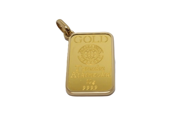 【出品最終日大幅値下げ】純金カード GINZA TANAKA 田中貴金属 純金10gコインバー ペンダントトップ