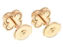 Van Cleef & Arpels　ヴァンクリーフ&アーペル　スウィートアルハンブラピアス  　K18ピンクゴールド　カーネリアン  　2.7g  　2120000338304【432】