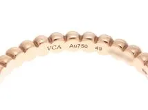 Van Cleef & Arpels ヴァン クリーフ&アーペル ペルレ ゴールドパール リング スモールモデル VCARPJMF00 49号 K18ピンクゴールド 2025年正規品【472】SJ