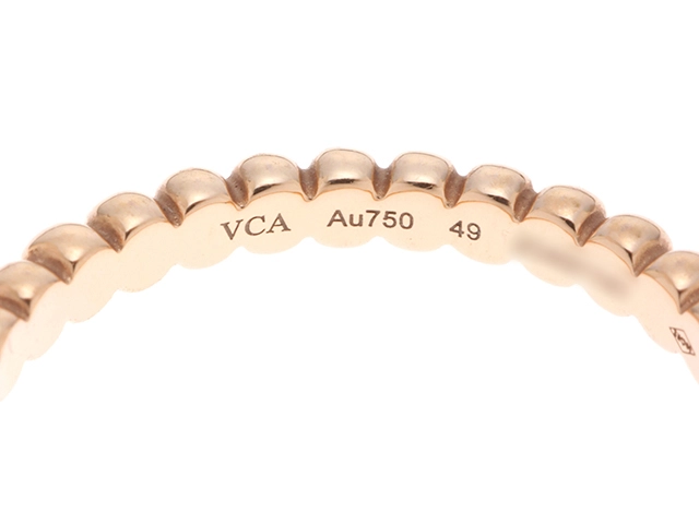 Van Cleef & Arpels ヴァン クリーフ&アーペル ペルレ ゴールドパール リング スモールモデル VCARPJMF00 49号 K18ピンクゴールド 2025年正規品【472】SJ