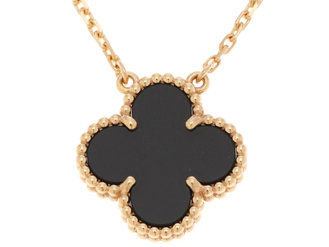 Van Cleef & Arpels ヴァン クリーフ&アーペル ヴィンテージアルハンブラ ネックレス VCARA45800 K18イエローゴールド オニキス 2025年正規品【472】SJ