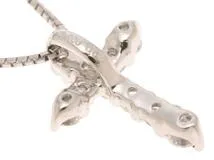JEWELRY ノンブランドジュエリー クロスネックレス プラチナ850 ダイヤモンド0.30カラット 3.1g【471】