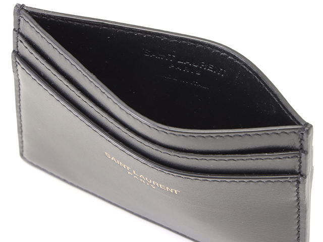 SAINT LAURENT サンローラン カードケース ブラック レザー【434 SAINT LAURENT サンローラン カードケース ブラック レザー【434