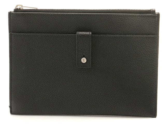 SAINT LAURENT ブラックレザーポーチ SAINT LAURENT サンローラン ポーチ(取ってなし) ブラック