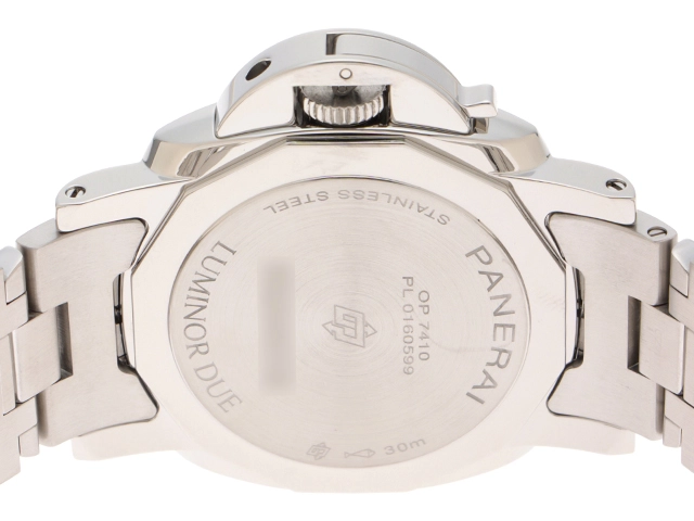 PANERAI パネライ 腕時計 2023年正規品 ルミノール ドゥエ ルナ PAM01301 スティール ホワイト文字盤 自動巻き 【472】SJ