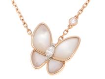 Van Cleef & Arpels　ヴァン クリーフ&アーペル　ドゥパピヨン　ネックレス　VCAR08F000　K18ピンクゴールド　白蝶貝/ダイヤモンド　【430】2120000338397