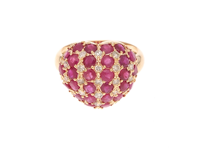 k18 ルビー　リング　14号 JEWELRY のブランドジュエリー リング 14号 K18イエローゴールド