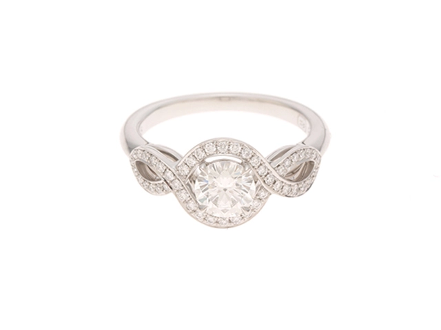 HARRY WINSTON ハリー・ウィンストン リリークラスターリング 実寸7.5