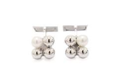 MIKIMOTO ミキモト カフス SV シルバー 真珠 パール 【460】2120000339523