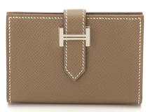 HERMES エルメス ベアンカードケース エトゥープ SV シルバー金具 W刻 2024年 2120000340420【200】