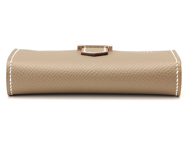 HERMES エルメス ベアンカードケース エトゥープ SV シルバー金具 W刻 2024年 2120000340420【200】