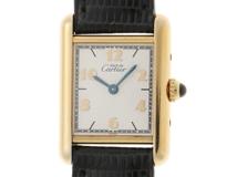 Cartier カルティエ 腕時計　マストタンクヴェルメイユ　ケースシルバー/ホワイト文字盤　5057001　2120000340536【437】