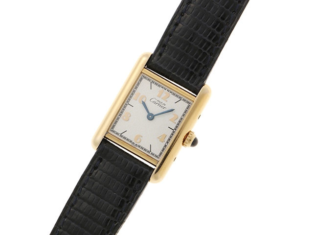 Cartier カルティエ 腕時計　マストタンクヴェルメイユ　ケースシルバー/ホワイト文字盤　5057001　2120000340536【437】