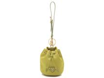 PRADA プラダ ミニポーチバッグチャーム Re-Nylonミニアイコンチャーム ライトグリーン ナイロン/サフィアーノ 1TT202【472】YY