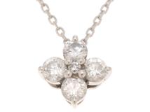 4℃　ヨンドシー　ネックレス　PT850プラチナ　ダイヤモンド　2.1g　2120000341106　【471】L