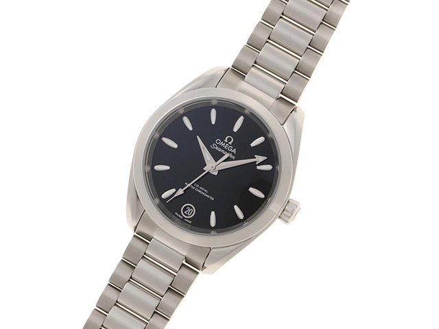 OMEGA オメガ 腕時計 2024年正規品 シーマスター アクアテラ 150M コーアクシャル 220.10.34.20.01.00﻿1 スティー﻿ル ブラック文字盤 自動巻き【472】S