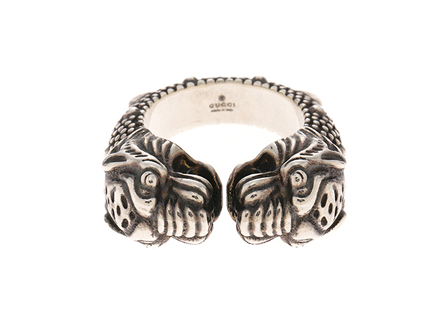 GUCCI グッチ 指輪 タイガーヘッド リング 19号 498531 J8400 0701