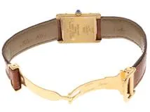 Cartier カルティエ 腕時計 マストタンクLM W1002754 シルバー925/GP/アリゲーターベルト クォーツ【472】SJ